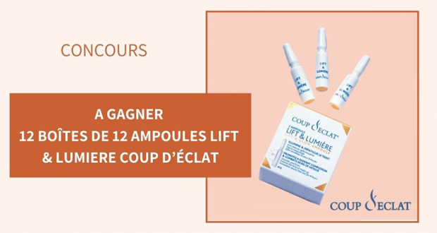 12 boîtes de soins anti-âge Coup D'éclat offertes