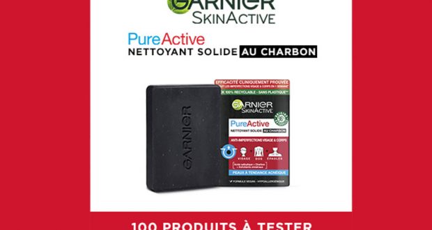 100 Nettoyant Solide anti-imperfections Garnier Pure Active à tester
