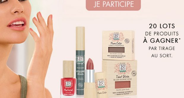 20 coffrets maquillage SO’BiO étic offerts