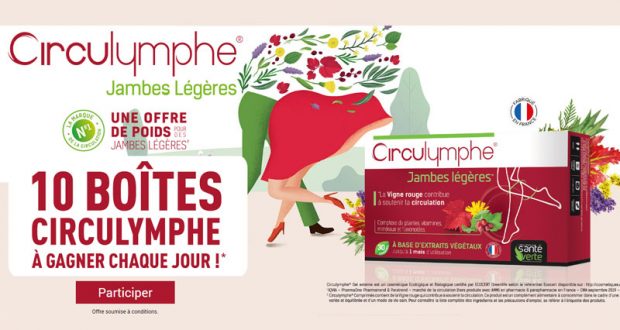 200 boites de produits Jambes légères Circulymphe offertes