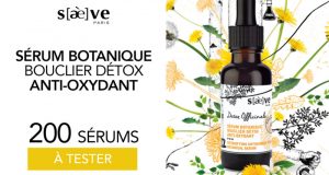 200 sérums botaniques bouclier détox anti-oxydant Saeve à tester