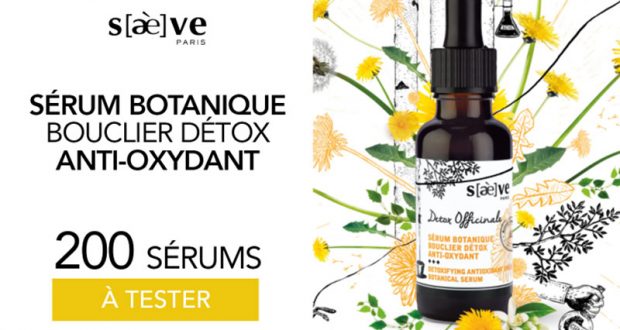 200 sérums botaniques bouclier détox anti-oxydant Saeve à tester