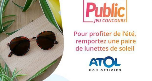 21 paires de lunettes de soleil Atol offertes