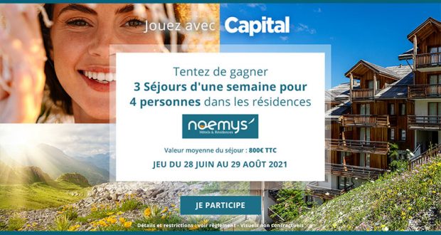 3 séjours d'une semaine pour 4 dans une résidence Noemys