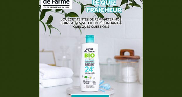 5 assortiments de soins après-soleil Corine de Farme offerts