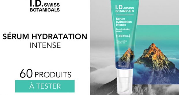 60 Sérum hydratation intense I.D Swiss Botanicals à tester