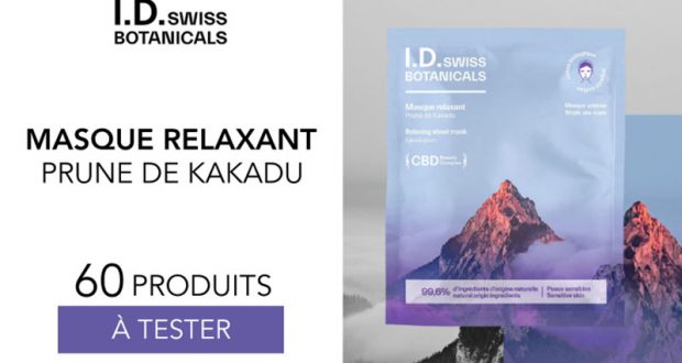 60 masque relaxant I.D Swiss Botanicals à tester