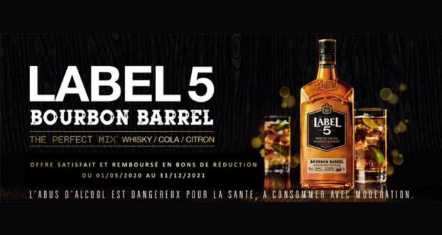 Bourbon Barrel Label 5 100% Remboursé