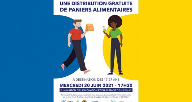 Distribution gratuite de paniers alimentaires