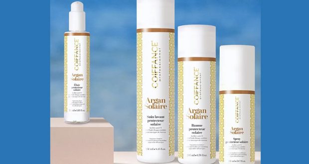 Un lot de 4 produits de soins argan solaire Coiffance offert