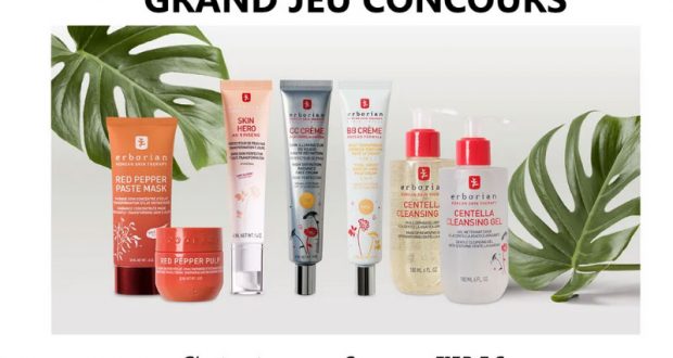 Une routine complète de soins et maquillages Erborian offerte