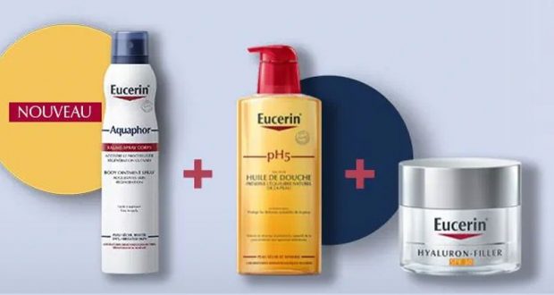 10 lots de 3 produits de soins Eucerin offerts