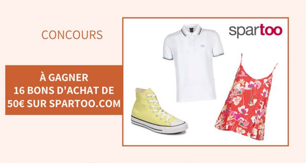 16 bons d’achat SPARTOO de 50€ offerts