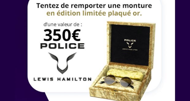 3 paires de lunettes de soleil Police offertes