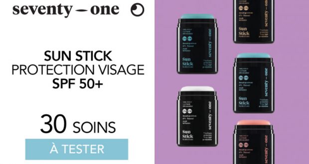 30 Soins Sun Stick de SeventyOne Percent à tester