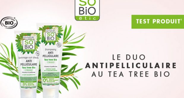 50 Duo antipelliculaire au Tea tree bio SO’BiO étic à tester