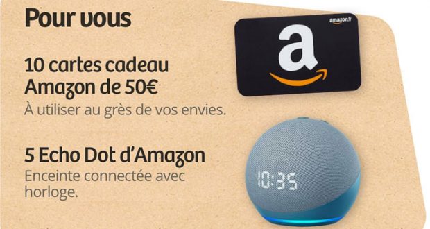 10 cartes Amazon de 50 euros offertes