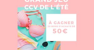 20 chèques cadeau CCV de 50 euros offerts