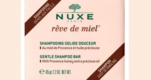 30 Shampooing Solide Douceur Rêve de Miel de NUXE à tester