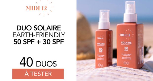 40 duo huiles protectrices solaires spf 30 et spf 50 Midi12 à tester