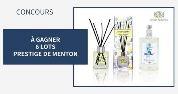 6 lots de parfums Prestige de Menton offerts