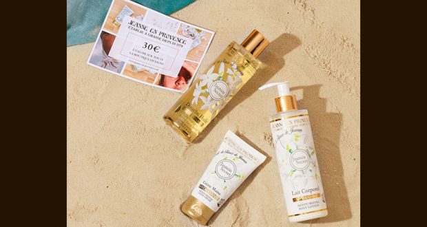 Un lot de 3 produits de soins Jeanne en Provence offert