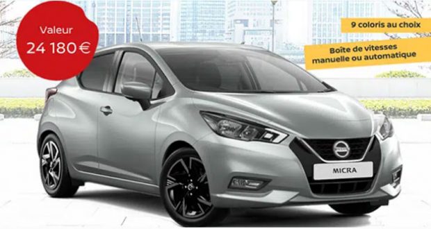 Une Voiture Nissan Micra 2021 offerte