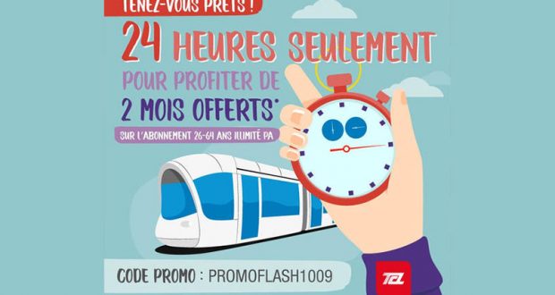 1 mois d'abonnement aux transports TCL + carte Técély offerts