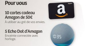 10 cartes cadeau Amazon de 50 euros offertes