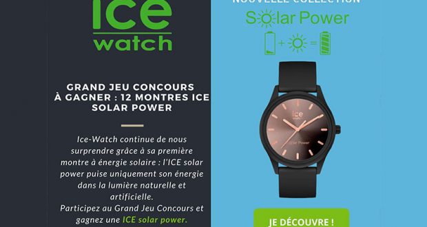 12 montres Solar Power Ice Watch offertes