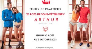 23 lots de sous-vêtements Arthur offerts