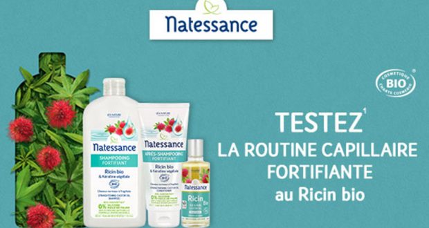 30 Routine capillaire fortifiante au Ricin bio Natessance à tester