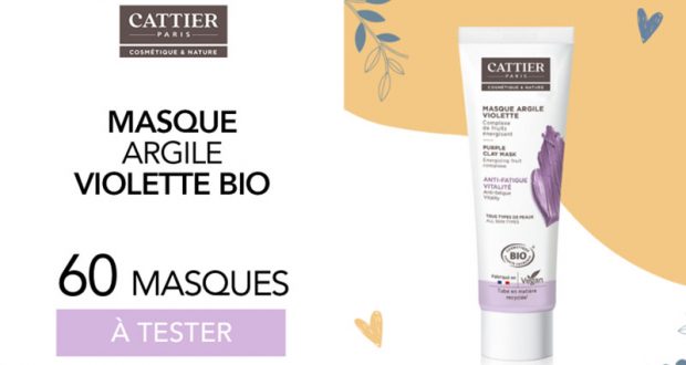 60 Masque à l'Argile Violette de Cattier à tester