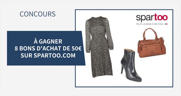 8 bons d'achat Spartoo de 50 € offerts