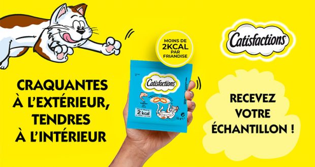 Échantillons gratuits de friandises pour chats Catisfactions