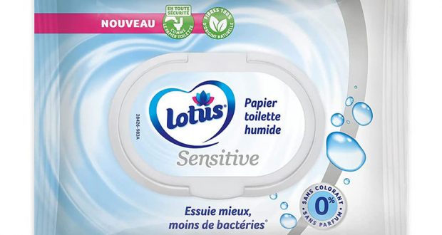 Échantillons gratuits de papier toilette humide Lotus