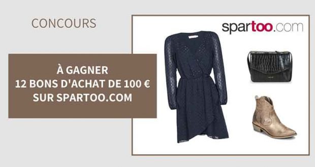 12 bons d'achat Spartoo de 100 euros offerts