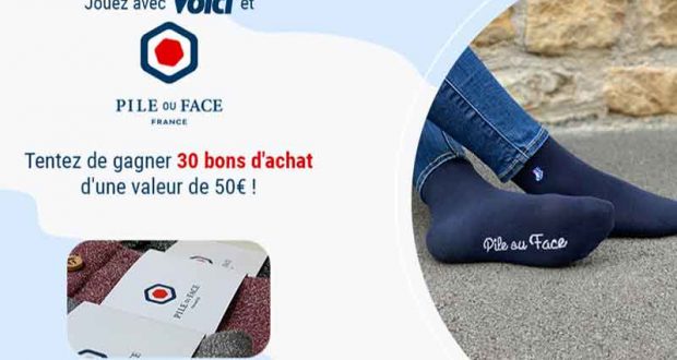 30 bons d'achat Pile ou Face de 50 euros offerts