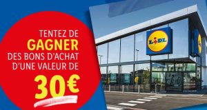 363 bons d'achat LIDL de 30 euros offerts