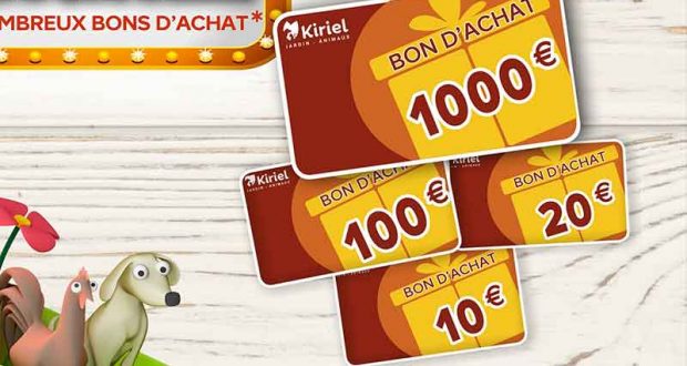 41 bons d'achat Kiriel offerts