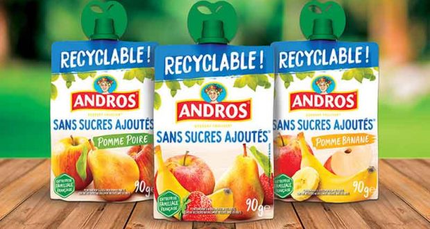 500 gammes de Gourdes Recyclables Andros à tester