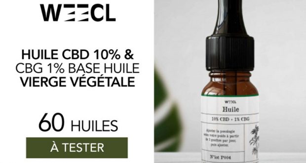 60 Huile CBD 10% + CBG 1% base huile vierge végétale à tester