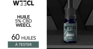 60 Huile CBD 10% base huile vierge de chanvre Weecl à tester