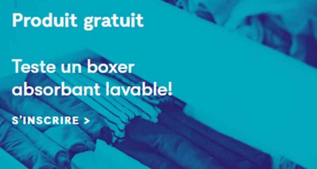 Testez le boxer absorbant lavable