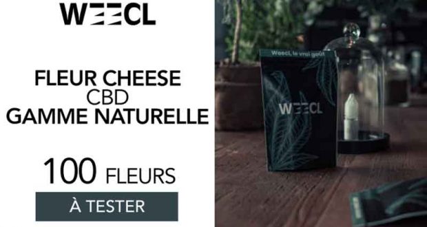 100 Fleur Cheese CBD Gamme Natural de Weecl à tester
