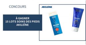 15 lots de soins des pieds Akileine offerts