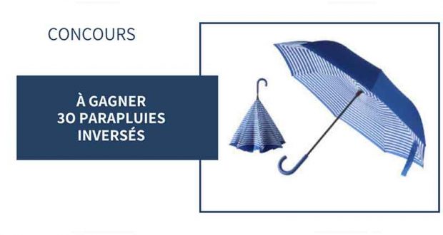 30 parapluies inversés offerts