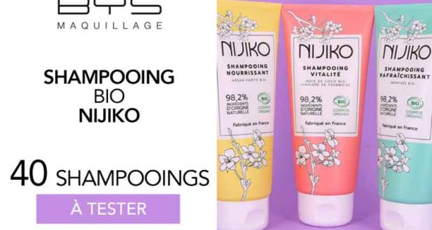 40 Shampoings Bio Nijiko à tester