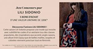 5 bons d'achat Lili Sidonio de 100 euros offerts