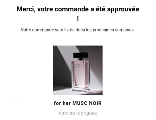 for her MUSC NOIR de Narciso Rodriguez